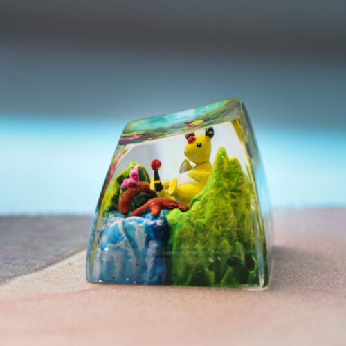 Ampharos Pokemon Keycaps Artisan - Custom Resin Keycaps