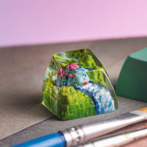 Bulbasaur Pokemon Keycaps Artisan - Custom Resin Keycaps