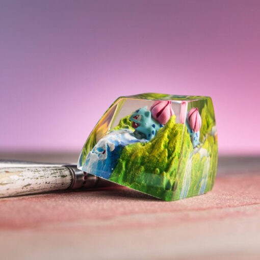 Bulbasaur Pokemon Keycaps Artisan - Custom Resin Keycaps