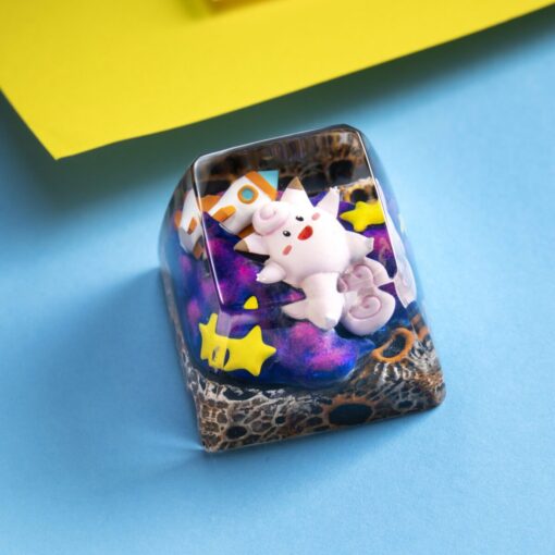 Clefairy Pokemon Keycaps Artisan - Custom Resin Keycaps