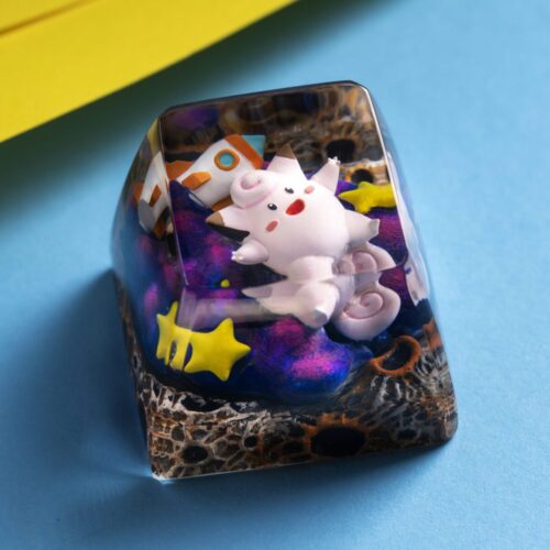 Clefairy Pokemon Keycaps Artisan - Custom Resin Keycaps