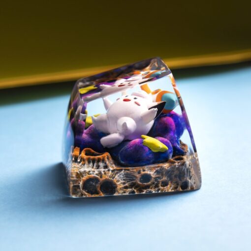 Clefairy Pokemon Keycaps Artisan - Custom Resin Keycaps