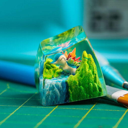 Cyndaquil Pokemon Keycaps Artisan - Custom Resin Keycaps