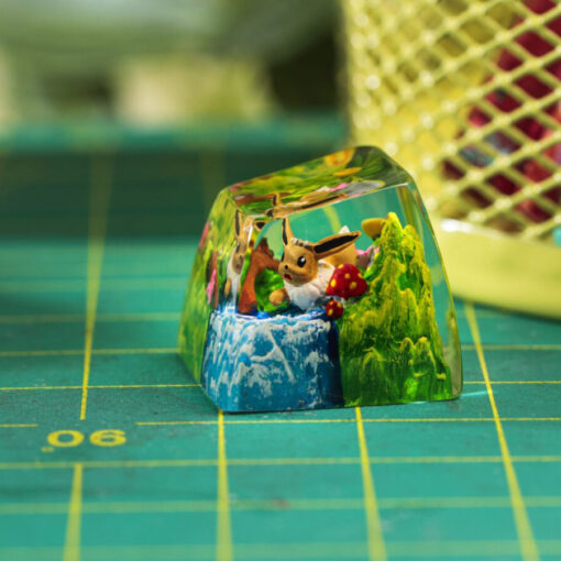 Eevee Pokemon Keycaps Artisan - Custom Resin Keycaps