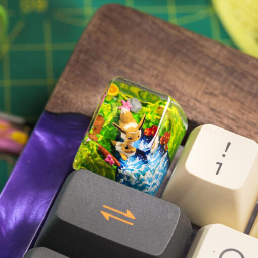 Eevee Pokemon Keycaps Artisan - Custom Resin Keycaps