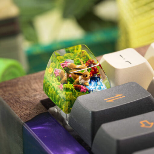 Eevee Pokemon Keycaps Artisan - Custom Resin Keycaps