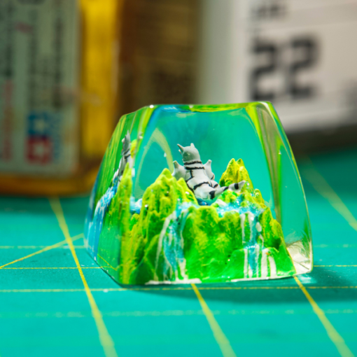 Aggron Pokemon Keycaps Artisan - Custom Resin Keycaps