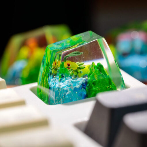 Bayleef Pokemon Keycaps Artisan - Custom Resin Keycaps