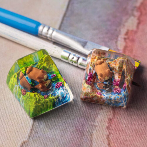 Bidoof Pokemon Keycaps Artisan Custom Resin Keycaps