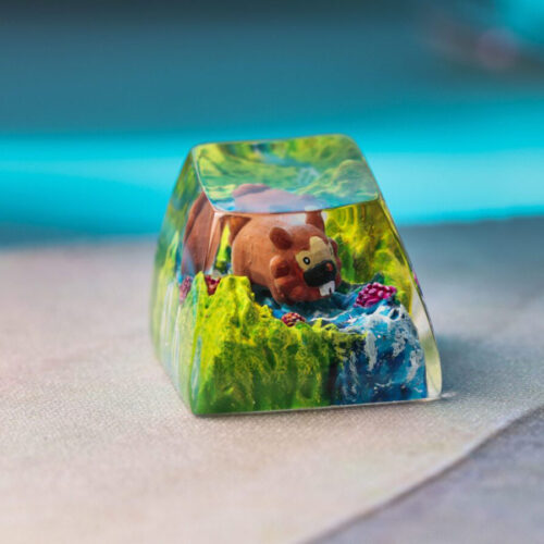 Bidoof Pokemon Keycaps Artisan Custom Resin Keycaps