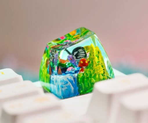 Butterfree Pokemon Keycaps Artisan Custom Resin Keycaps