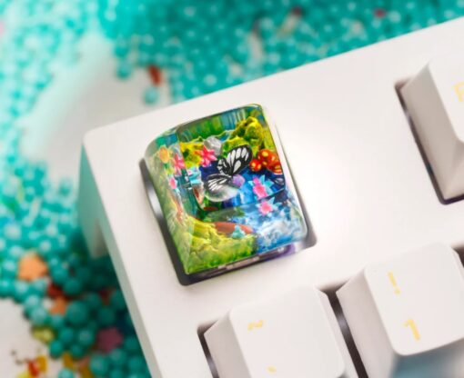 Butterfree Pokemon Keycaps Artisan Custom Resin Keycaps