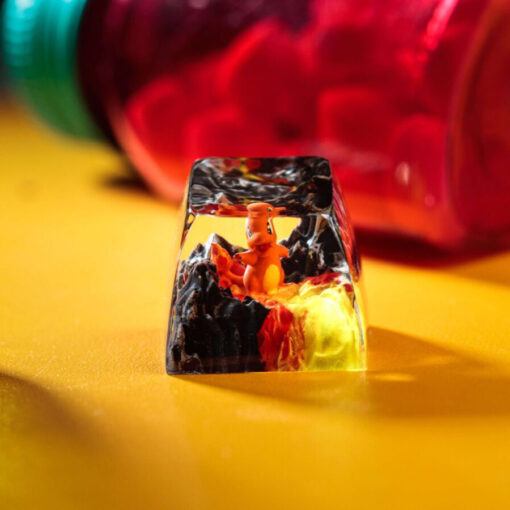 Charmander Pokemon Keycaps Artisan Custom Resin Keycaps (8)