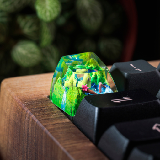 Chikorita Pokemon Keycaps Artisan Custom Resin Keycaps (7)