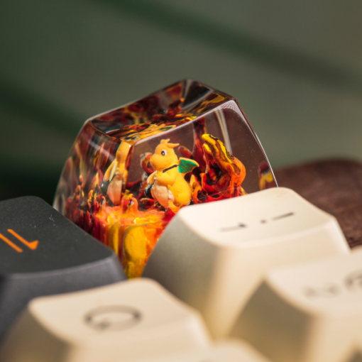 Dragonite Pokemon Keycaps Artisan Custom Resin Keycaps (1)