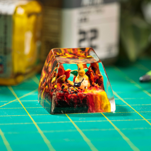 Dragonite Pokemon Keycaps Artisan Custom Resin Keycaps (7)