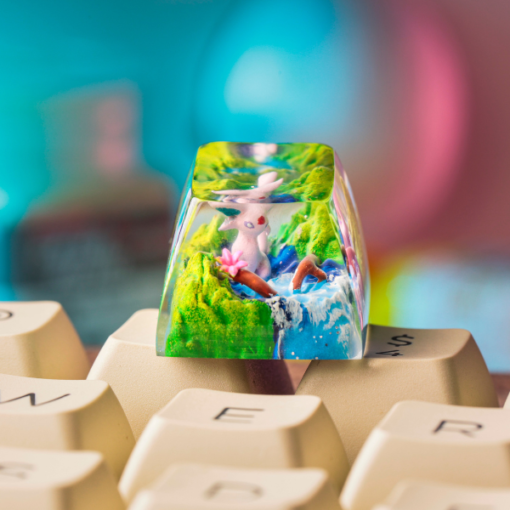 Espeon Pokemon Keycaps Artisan Custom Resin Keycaps (7)