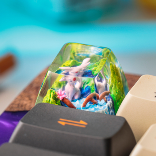 Espeon Pokemon Keycaps Artisan Custom Resin Keycaps (9)