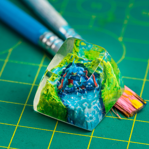 Garchomp Pokemon Keycaps Artisan Custom Resin Keycaps (10)