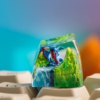 Garchomp Pokemon Keycaps Artisan Custom Resin Keycaps (12)