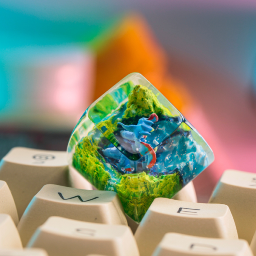 Garchomp Pokemon Keycaps Artisan Custom Resin Keycaps (13)