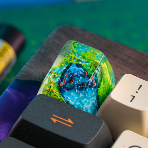 Garchomp Pokemon Keycaps Artisan Custom Resin Keycaps (14)