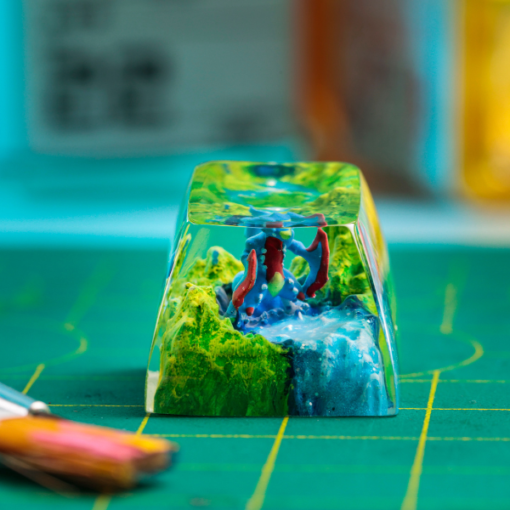 Garchomp Pokemon Keycaps Artisan Custom Resin Keycaps (7)