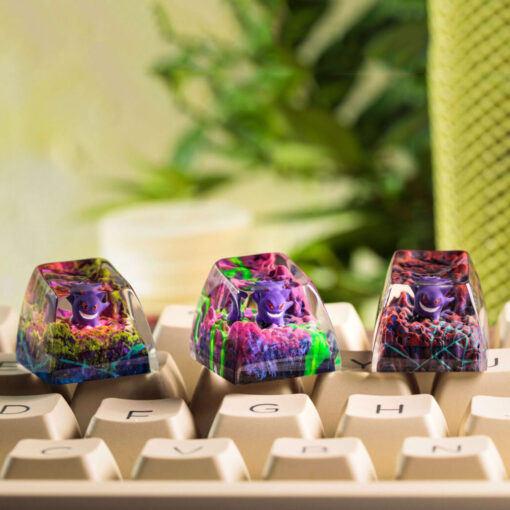 Gengar Pokemon Keycaps Artisan Custom Resin Keycaps