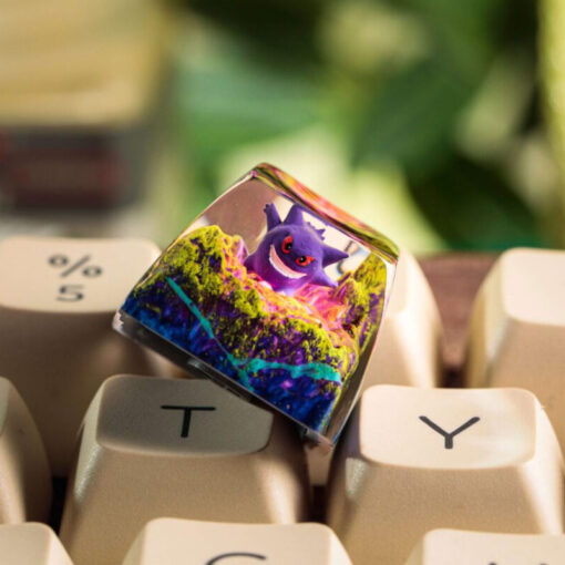 Gengar Pokemon Keycaps Artisan Custom Resin Keycaps