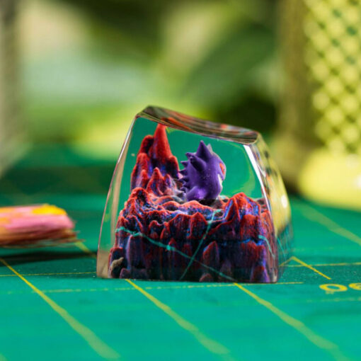 Gengar Pokemon Keycaps Artisan Custom Resin Keycaps