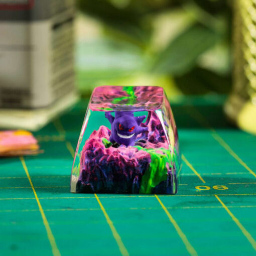 Gengar Pokemon Keycaps Artisan Custom Resin Keycaps