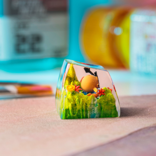 Hoothoot Pokemon Keycaps Artisan Custom Resin Keycaps (2)