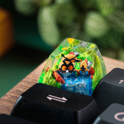 Hoothoot Pokemon Keycaps Artisan Custom Resin Keycaps (5)