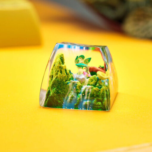 Leafeon Pokemon Keycaps Artisan Custom Resin Keycaps