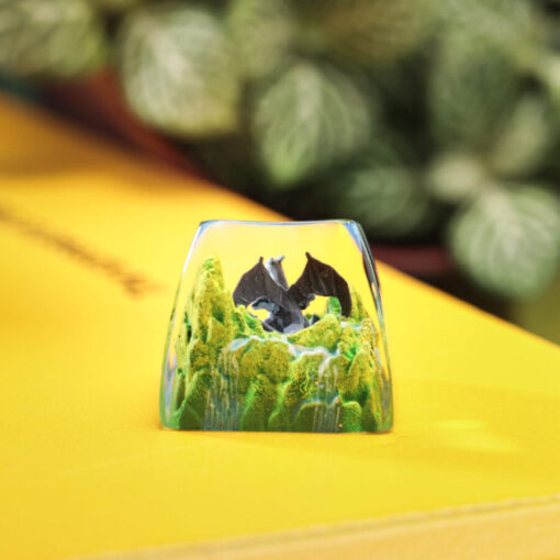 Lizardon Mega X Pokemon Keycaps Artisan - Custom Resin Keycaps