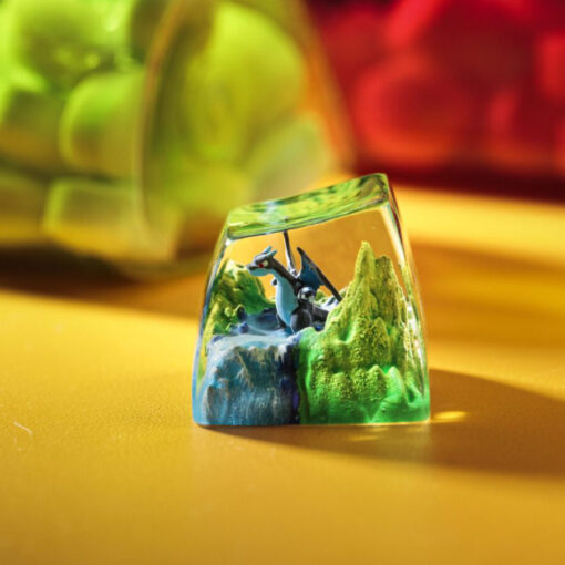 Lizardon Mega X Pokemon Keycaps Artisan - Custom Resin Keycaps