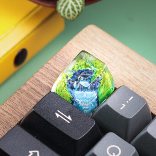 Lizardon Mega X Pokemon Keycaps Artisan - Custom Resin Keycaps