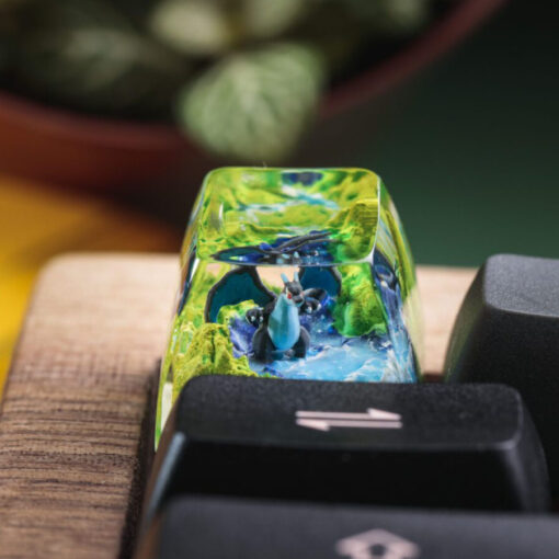 Lizardon Mega X Pokemon Keycaps Artisan - Custom Resin Keycaps