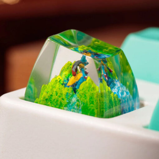 Lucario Pokemon Keycaps Artisan - Custom Resin Keycaps