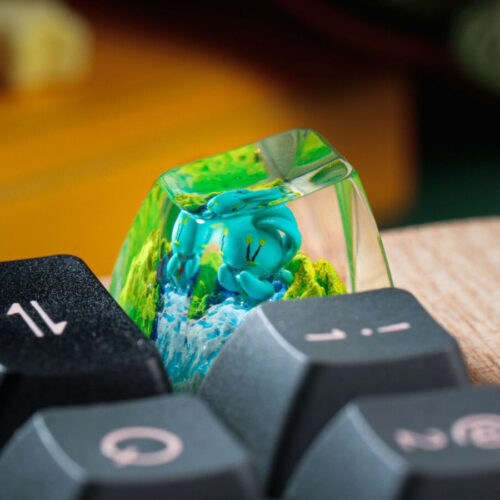 Manaphy Pokemon Keycaps Artisan - Custom Resin Keycaps