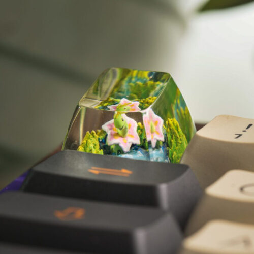 Meganium Pokemon Keycaps Artisan - Custom Resin Keycaps