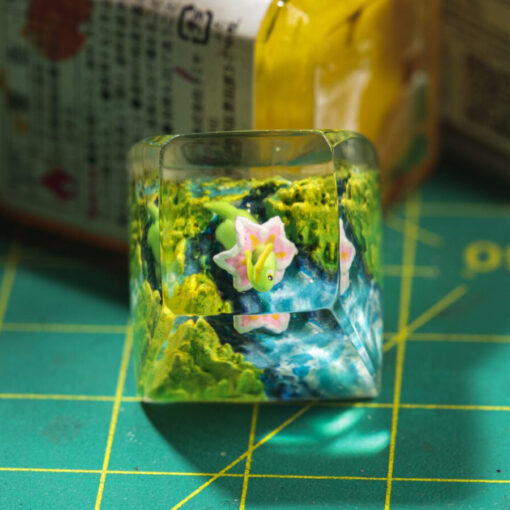 Meganium Pokemon Keycaps Artisan - Custom Resin Keycaps