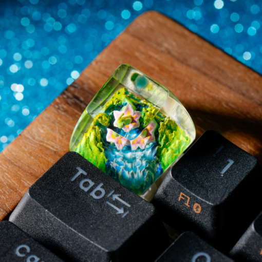 Meganium Pokemon Keycaps Artisan - Custom Resin Keycaps