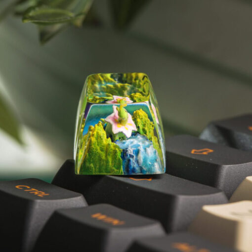 Meganium Pokemon Keycaps Artisan - Custom Resin Keycaps