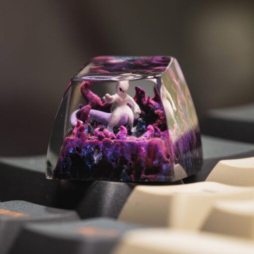 Mewtwo Pokemon Keycaps Artisan Custom Resin Keycaps