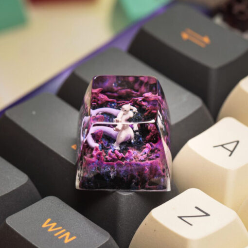 Mewtwo Pokemon Keycaps Artisan Custom Resin Keycaps