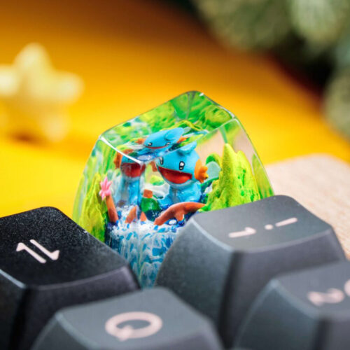 Mudkip Pokemon Keycaps Artisan Custom Resin Keycaps