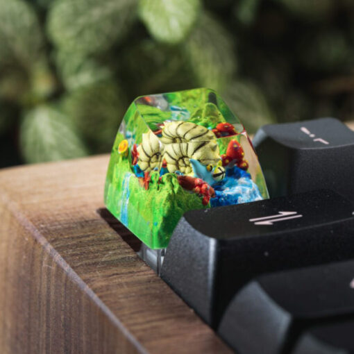 Omastar Pokemon Keycaps Artisan - Custom Resin Keycaps