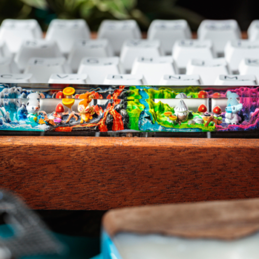 Pokemon Spacebar Keycaps Oshawott, Chimchar, Snover, Cubchoo (10)