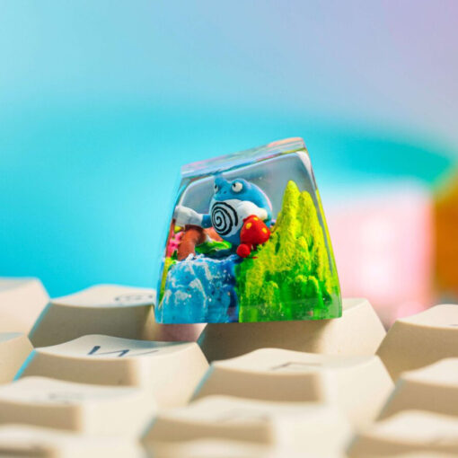 Poliwrath Pokemon Keycaps Artisan - Custom Resin Keycaps